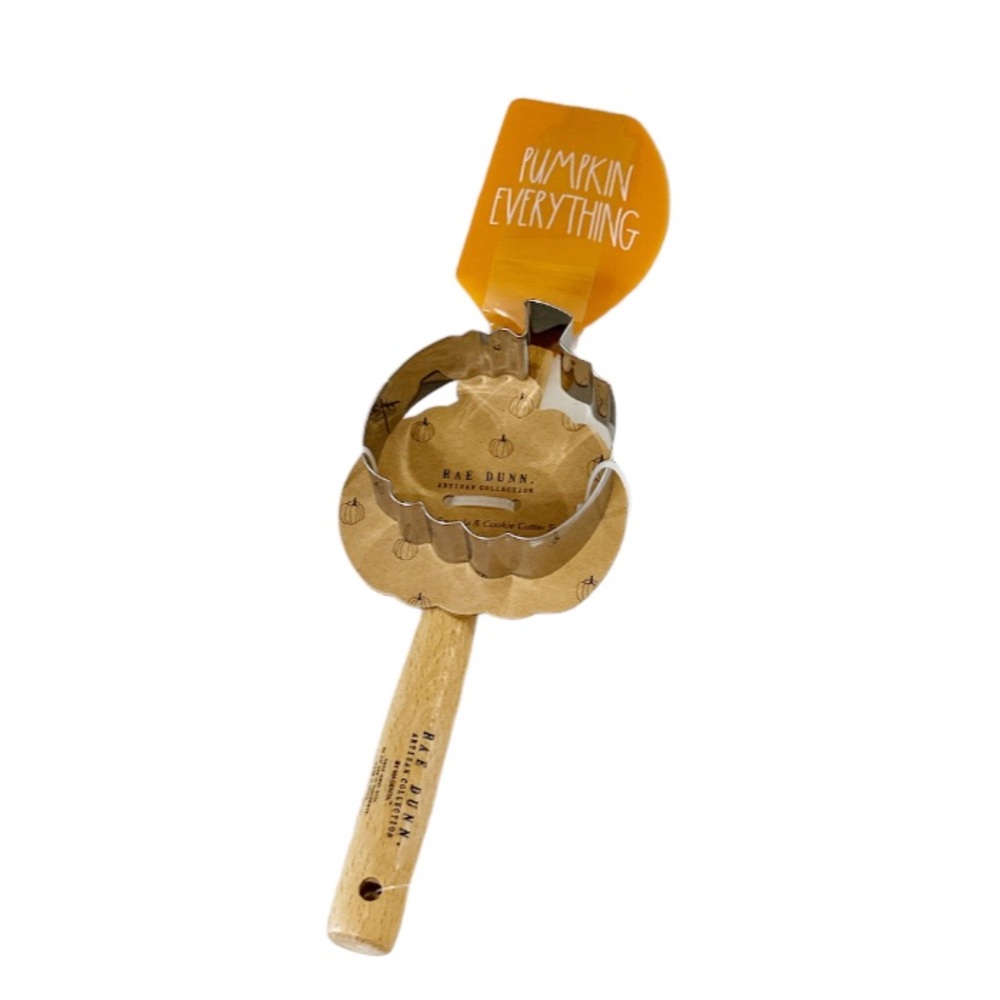 NEW Rae Dunn PUMPKIN EVERYTHING Spatula & Cookie Cutter 🎃🎃🎃